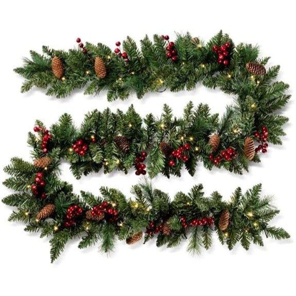 212 Main 9 ft. Christmas Garland with LED Lights