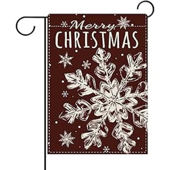 Dyrenson Christmas Snowflake Garden Flag (12x18)