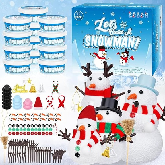 12 Pack Christmas Snowman Craft Kit for Kids