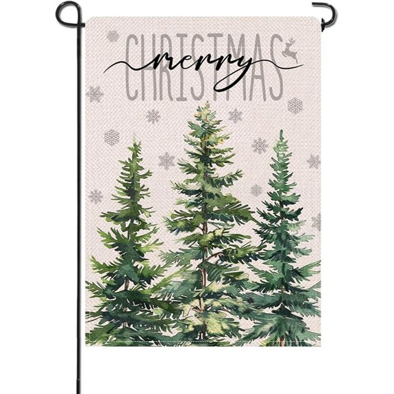 Artofy Christmas Tree Garden Flag Winter Yard Decor