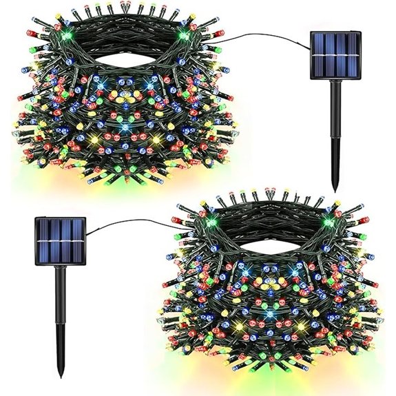 TW SHINE Solar Christmas Lights 400 LED 132FT Multi-colored