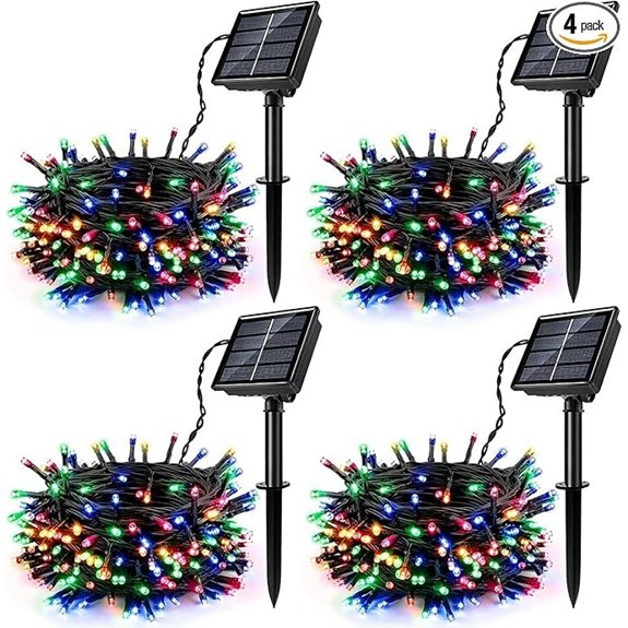 Multicolored Solar String Lights (4 Pack 480 LEDs)