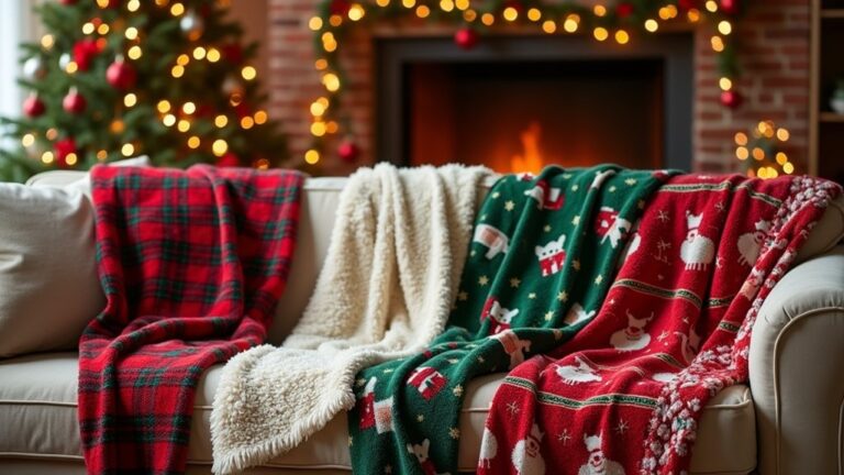 cozy christmas throw blankets