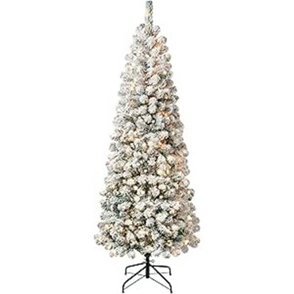 National Tree 6 ft Pre-Lit Flocked Artificial Christmas Tree