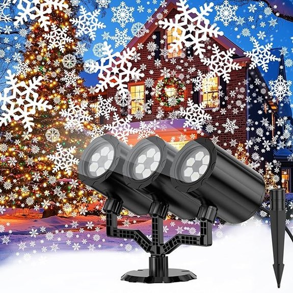 Christmas Snowflake Projector Lights for Indoor Outdoor