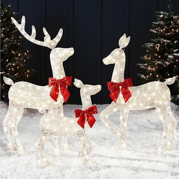Best Choice 4ft Lighted Christmas Deer Family Set