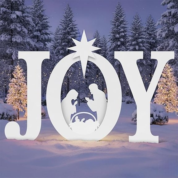Christmas Joy Nativity Yard Signs (3-Piece Set)