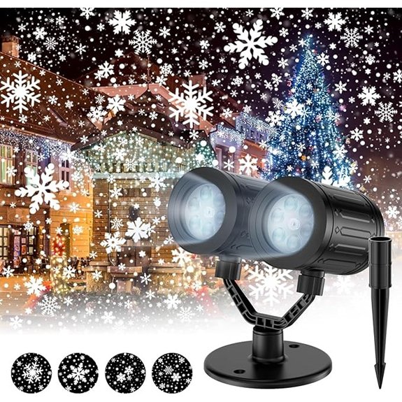 Christmas Snowflake Projector Lights Outdoor Waterproof