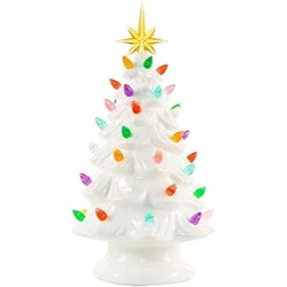 Brightown 13-Inch Pre-lit Ceramic Christmas Tree