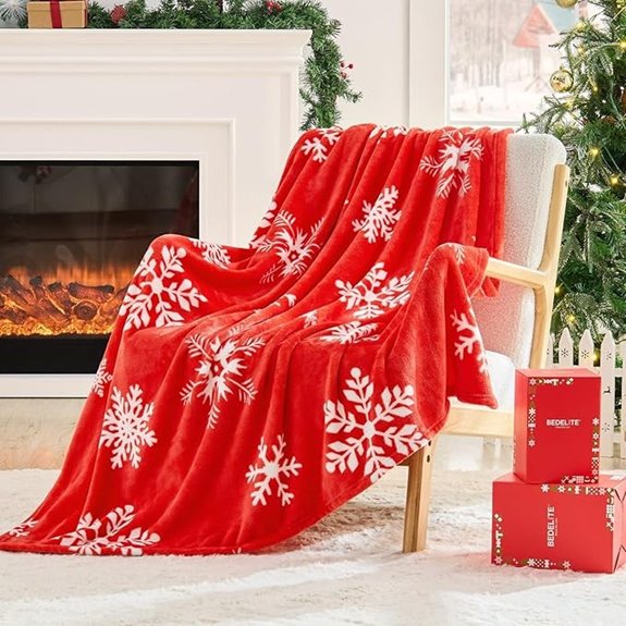 BEDELITE Christmas Snowflake Throw Blanket (50