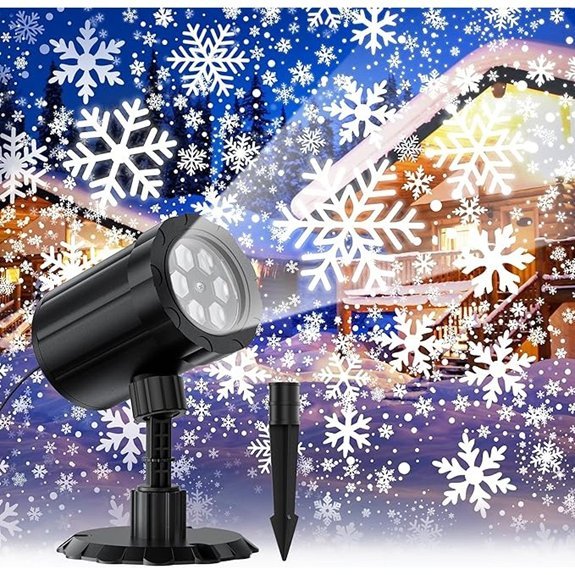 GUSODOR Waterproof Snowflake Christmas Projector Lights