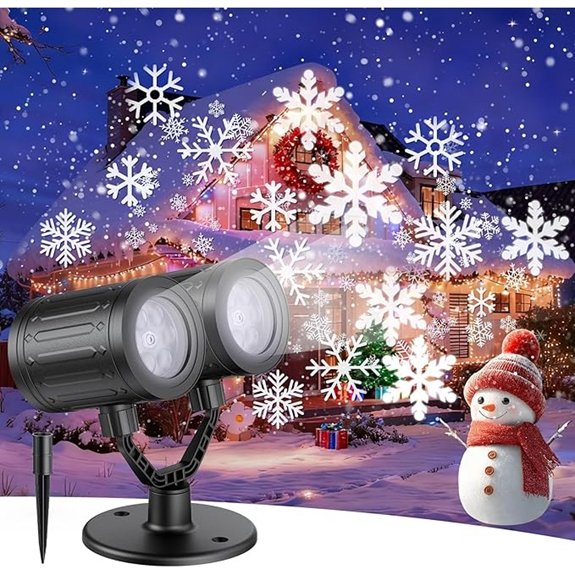 Snowflake Christmas Projector Lights with Timer