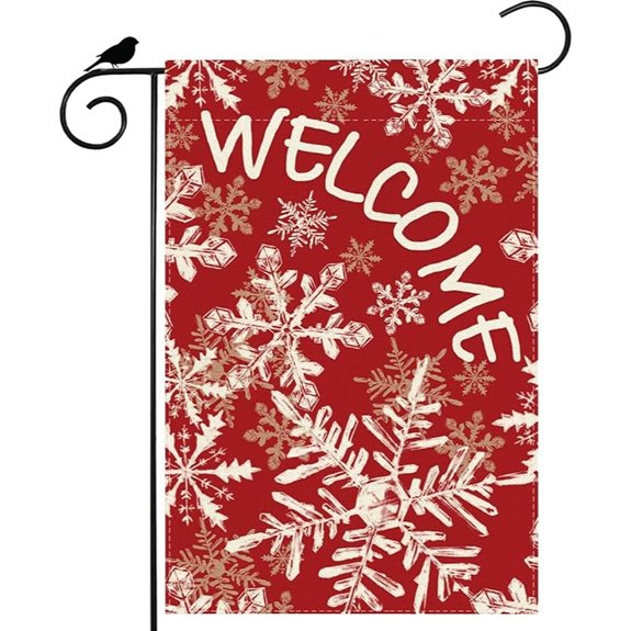 Winter Garden Flag Snowflakes Christmas Yard Decor