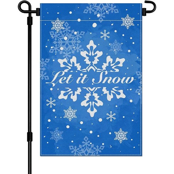 Snowflakes Garden Flag Double Sided Let It Snow