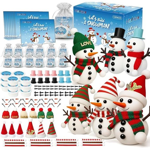 Hophine 12-Pack Snowman Kit for Kids