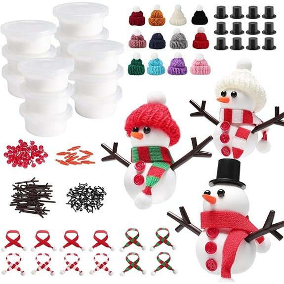 Cosweet Snowman Crafts Kit for Kids (12 Pack)