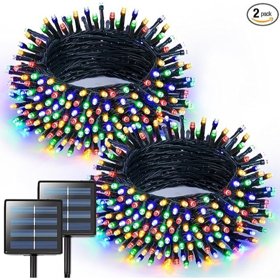 JMEXSUSS 2-Pack Solar Christmas String Lights 400 LED