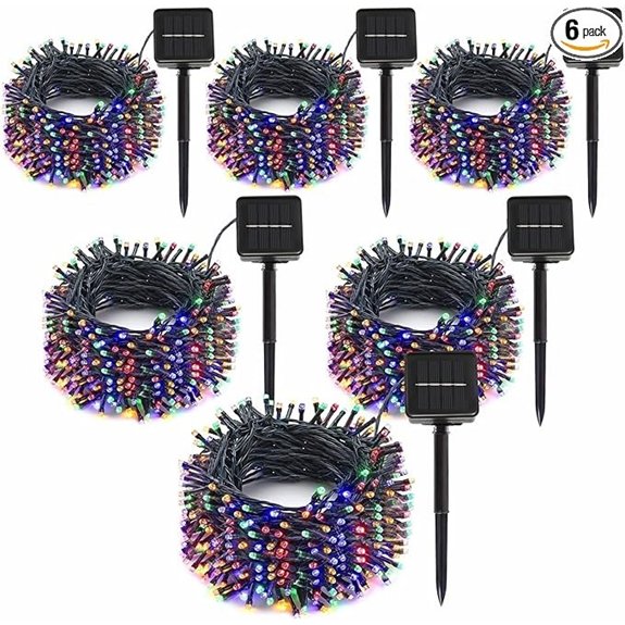 6-Pack Solar String Lights with 600 LEDs