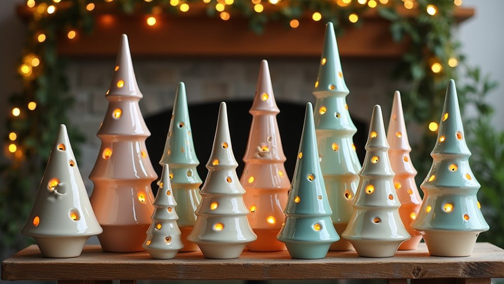 vintage ceramic christmas trees
