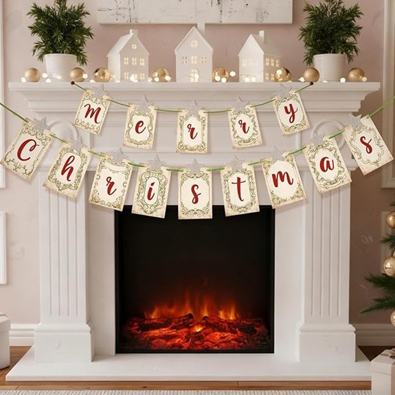 Frienda Vintage Christmas Banner Garland Wall Decor