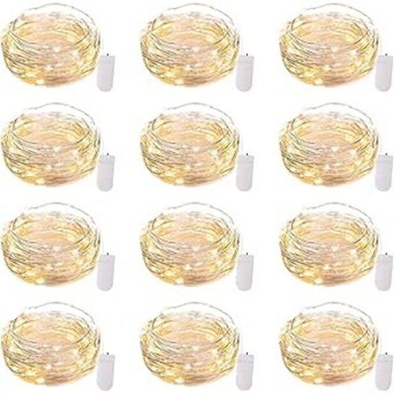Brightown 12 Pack LED Fairy String Lights Waterproof