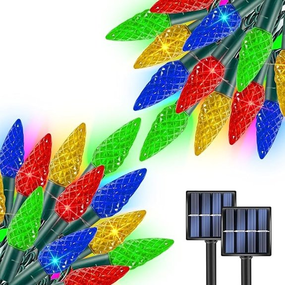 TW SHINE Solar Christmas Lights 2 Pack Waterproof Multi-Color