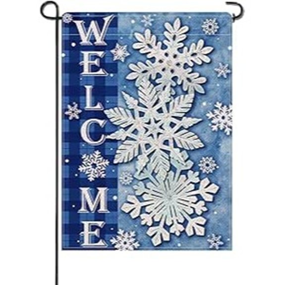 Artofy Winter Snowflakes Garden Flag 12x18