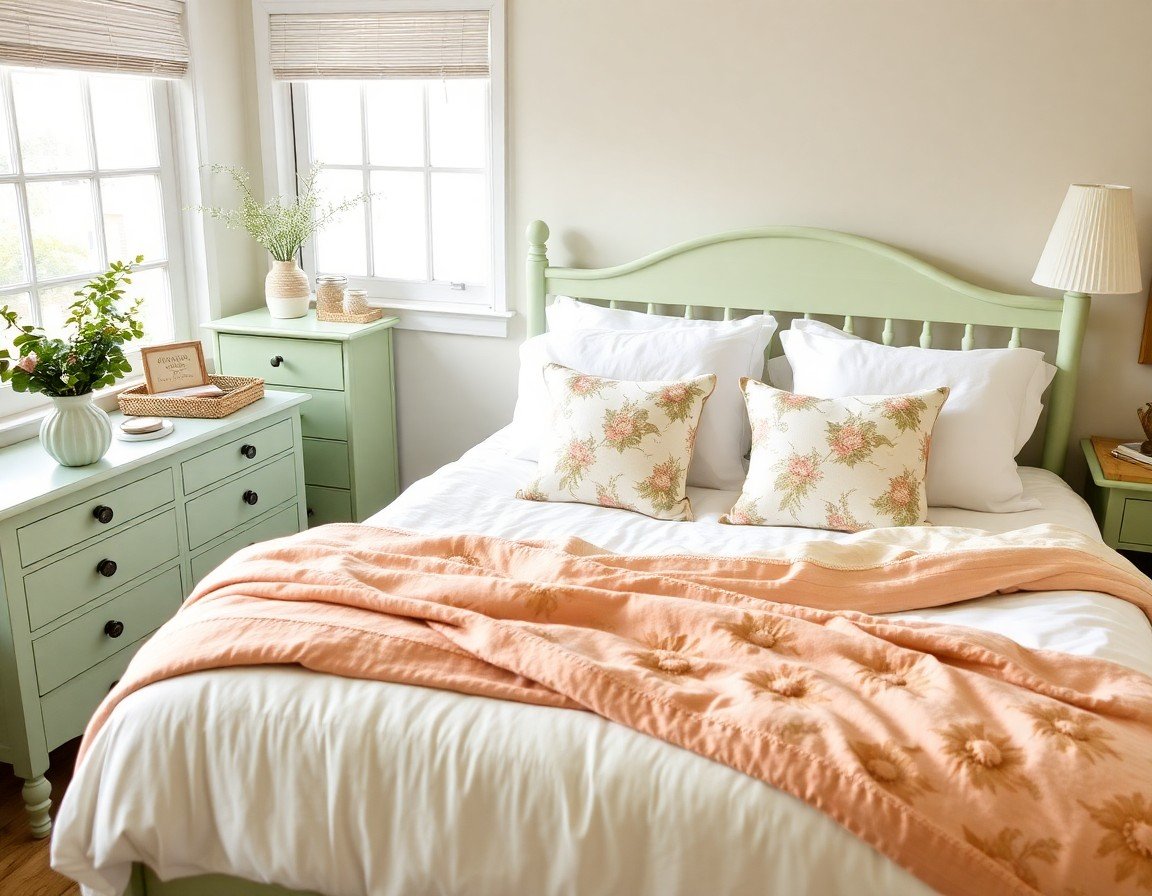 Cozy bedroom with sustainable decor